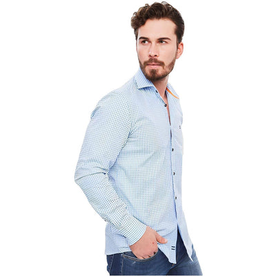 WB Premium Overhemd Slimfit Lichtblauw Geruit