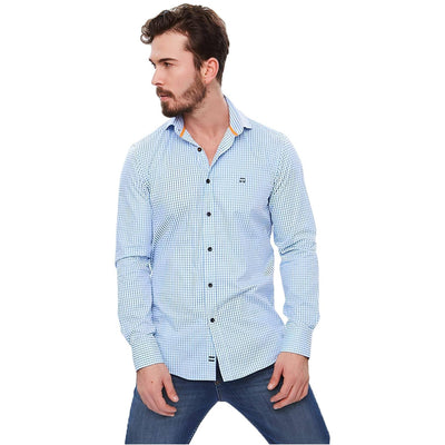 WB Premium Overhemd Slimfit Lichtblauw Geruit