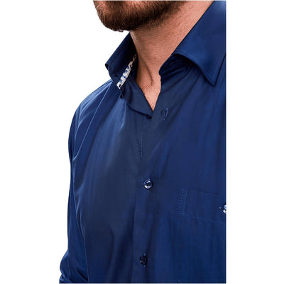 WB Basic Johan Overhemd Regular Fit Donkerblauw