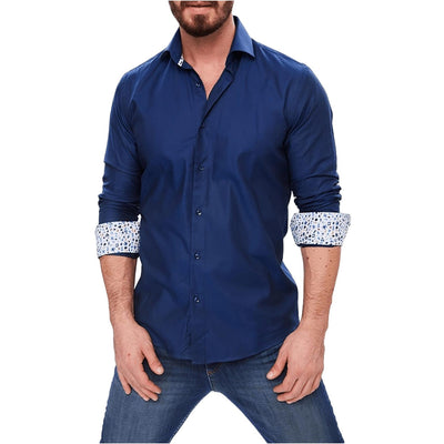 WB Basic Overhemd Johan Slimfit Donkerblauw