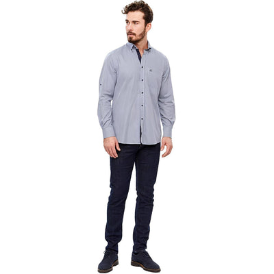 WB Premium Overhemd Regular Fit Donkerblauw Geruit