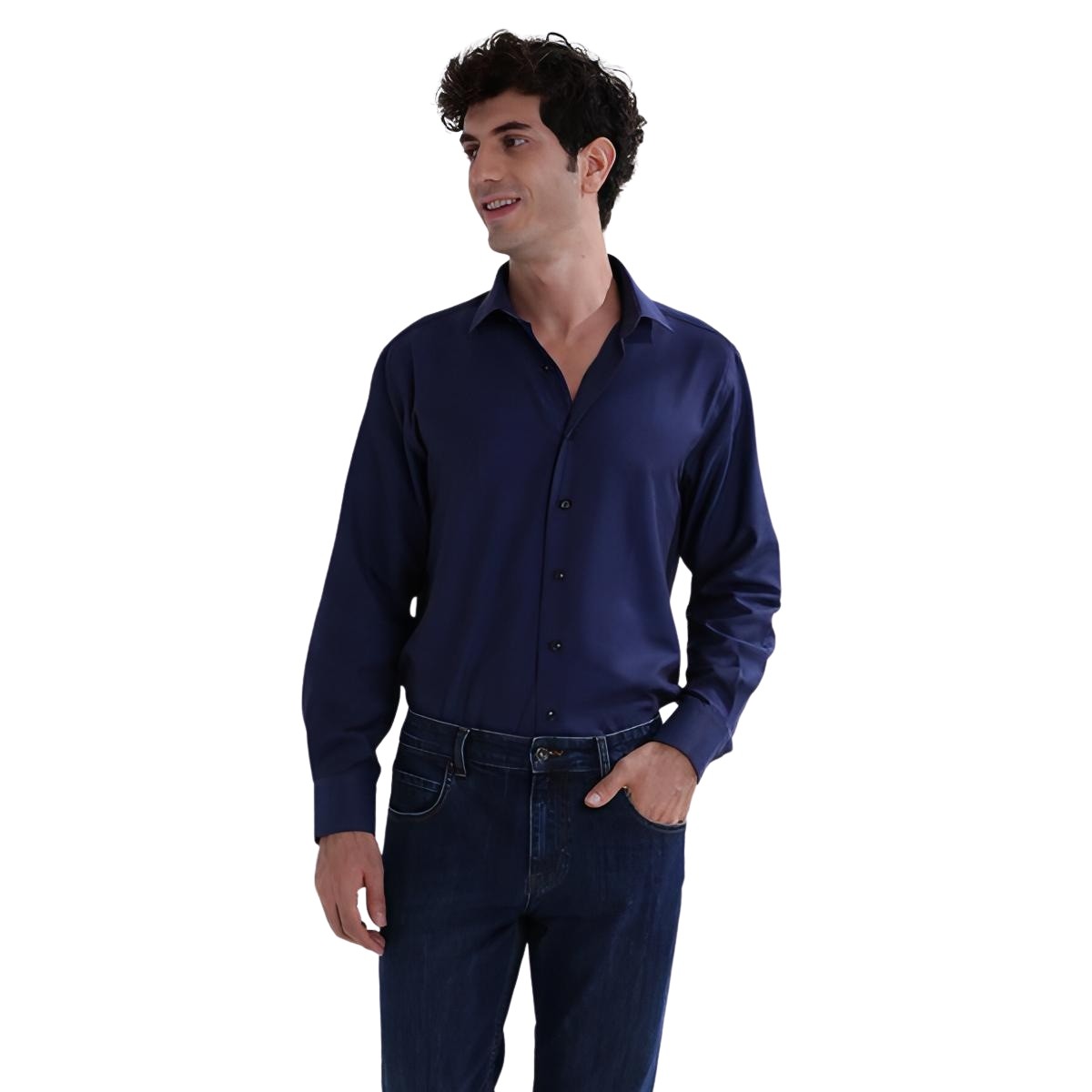 Baurotti Overhemd Regular Fit Donkerblauw