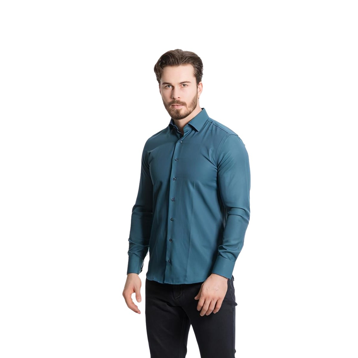 Baurotti Overhemd Slim Fit Turquoise