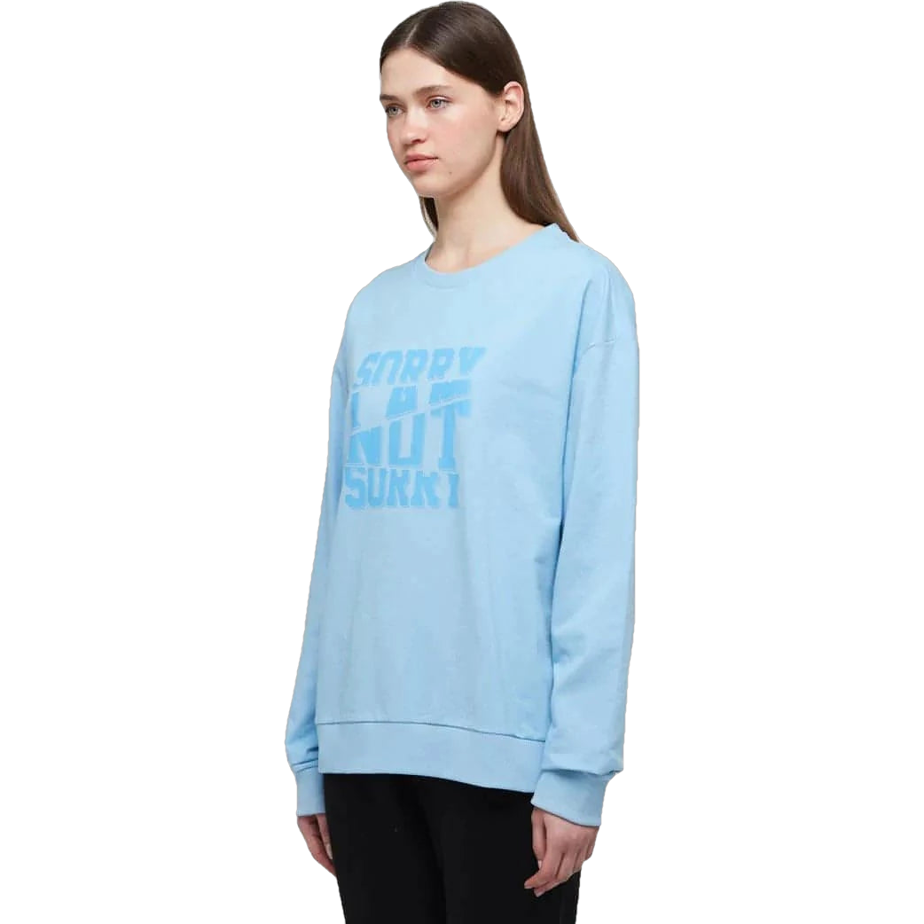 WB Comfy Uniseks Oversized Sweatshirt Voor Haar en Hem Blauw