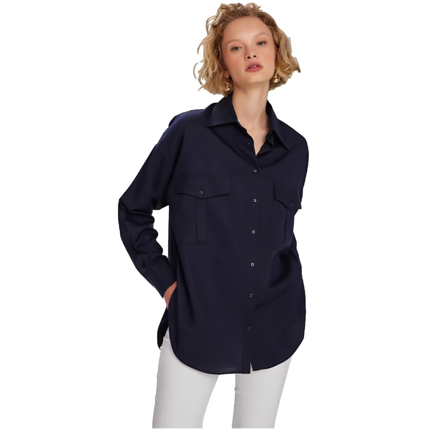 WB Excellent Dames Blouse Donkerblauw