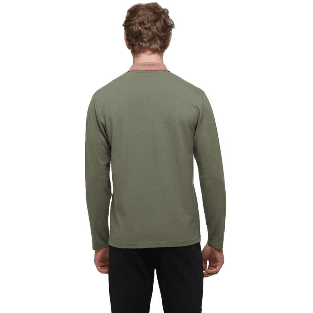 WB Comfy Polo Shirt Long Sleeve Khaki